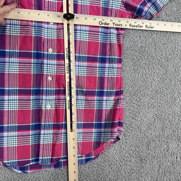 Ralph Lauren Mens Slim Fit Colorful Plaid Flesh Pony Button Down Shirt Sz Small - Picture 4 of 6